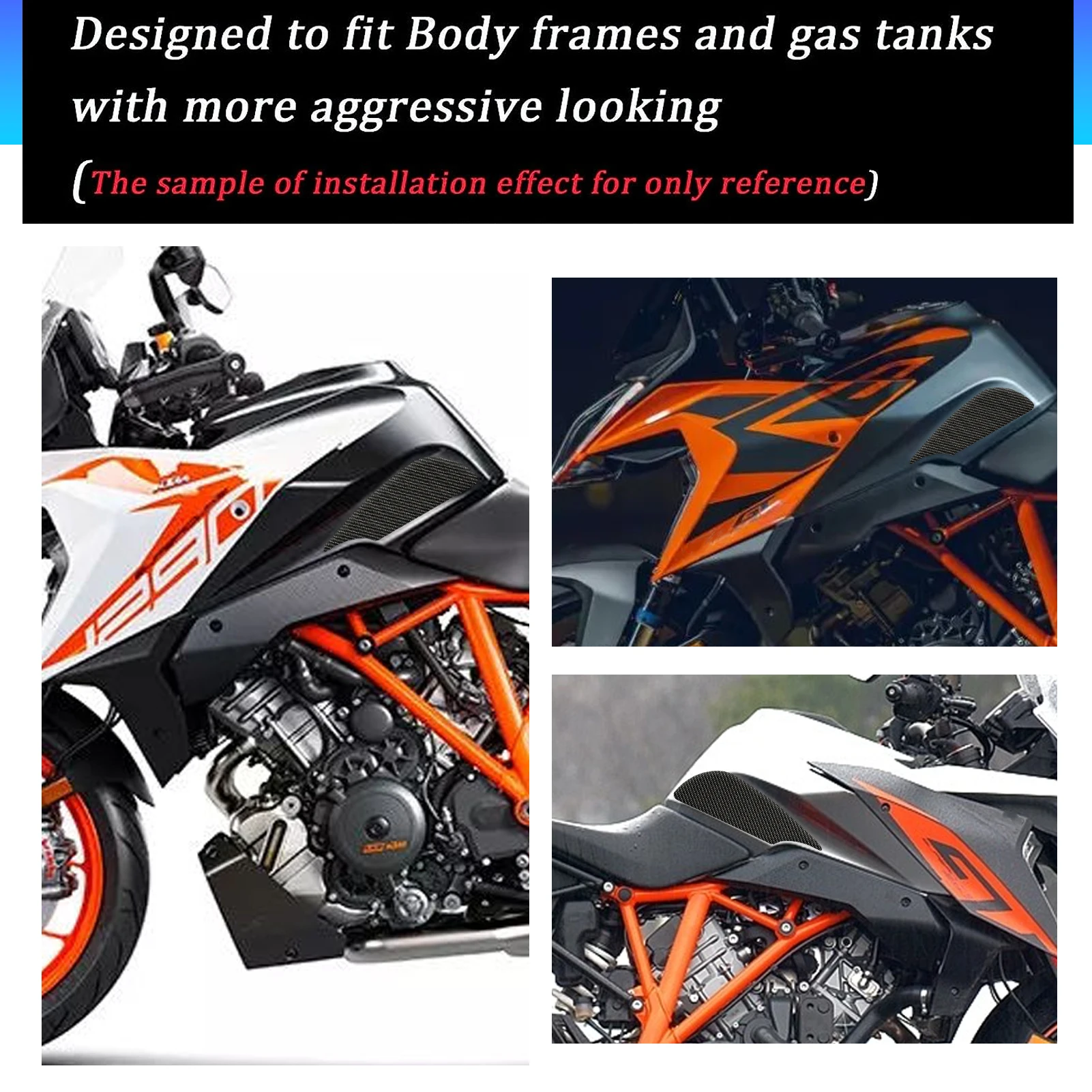 Protector antideslizante para motocicleta, pegatina de Gas para KTM 1290, Super Duke GT 2017, 2018, 2019, 2020, 2021, 2022, tracción de agarre de rodilla