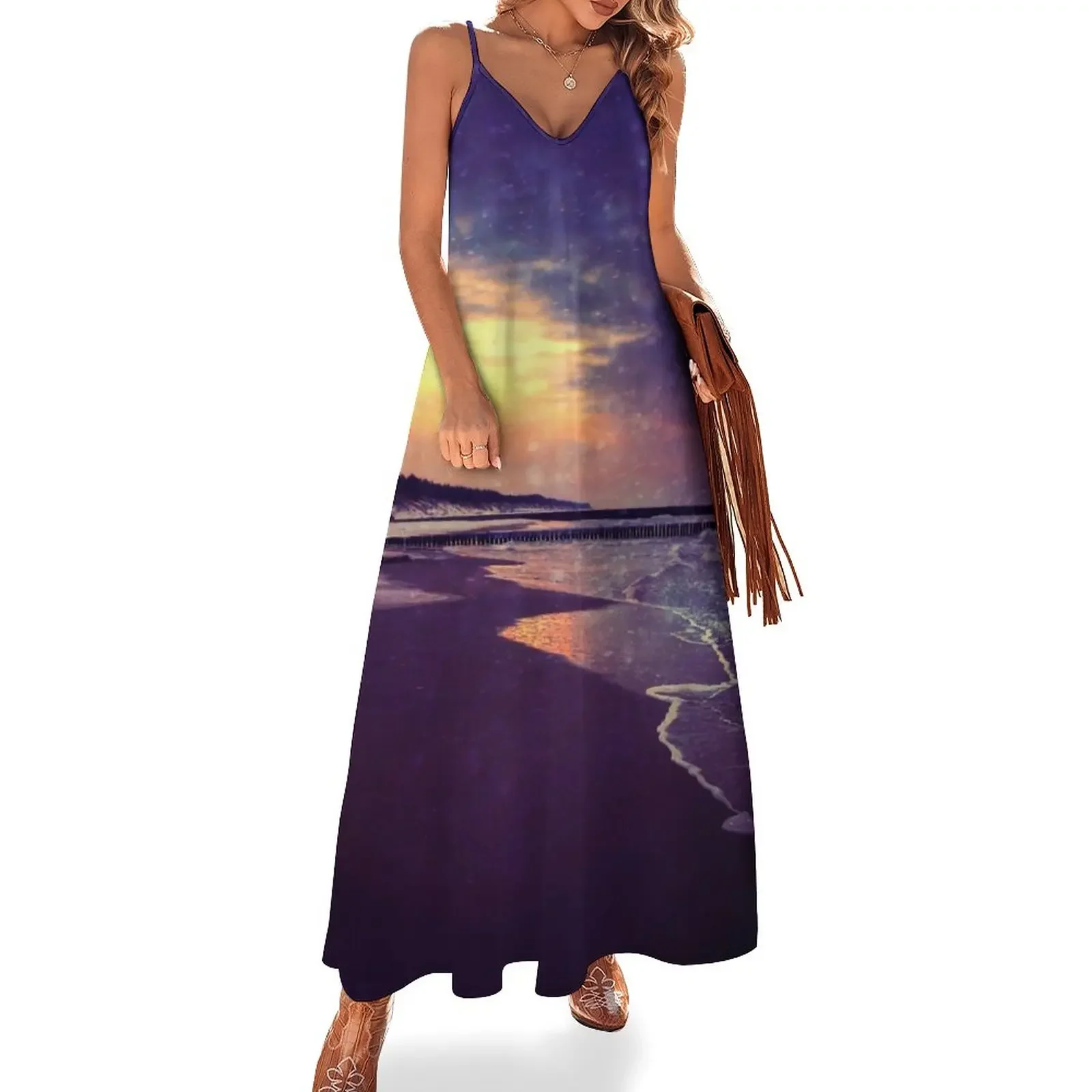 

Walking on the dream Sleeveless Dress Long veiled dresses Cocktail of dresses summer clothes