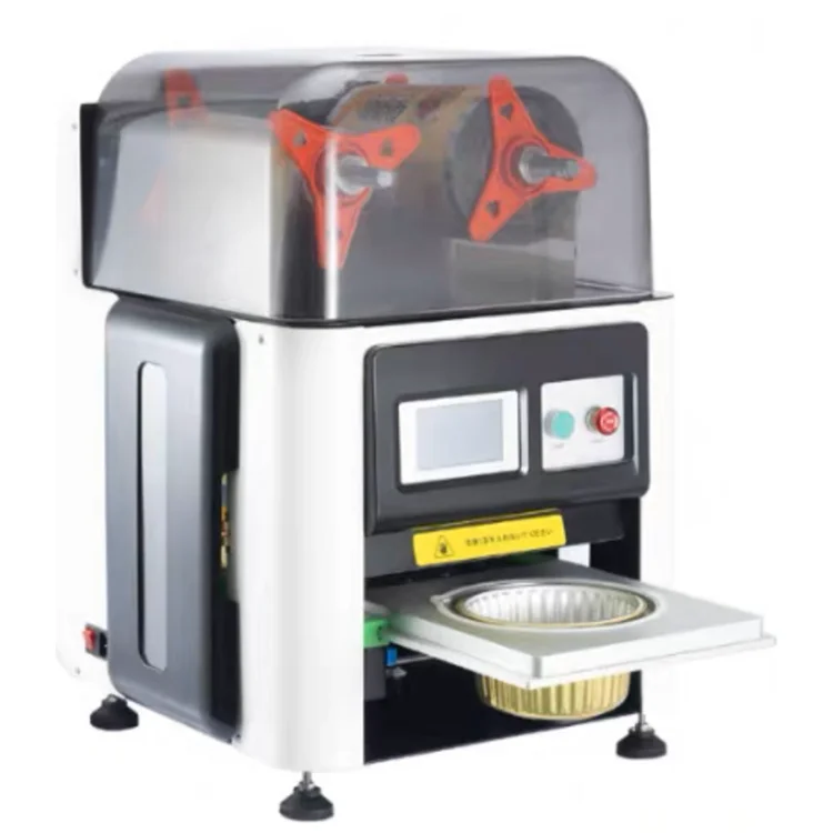 Best Quality Pneumatic Tray Sealing Machine Fast Food Fruit Meat Vegetables PP CPT Tray Lunch Box Sealer Machine for Sale