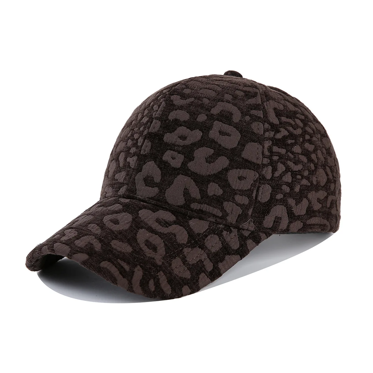 2026 Women Velvet Leopard Print Baseball Cap, Retro European‑American Sun Hat, Versatile Warm Peaked Hat for Autumn Winter
