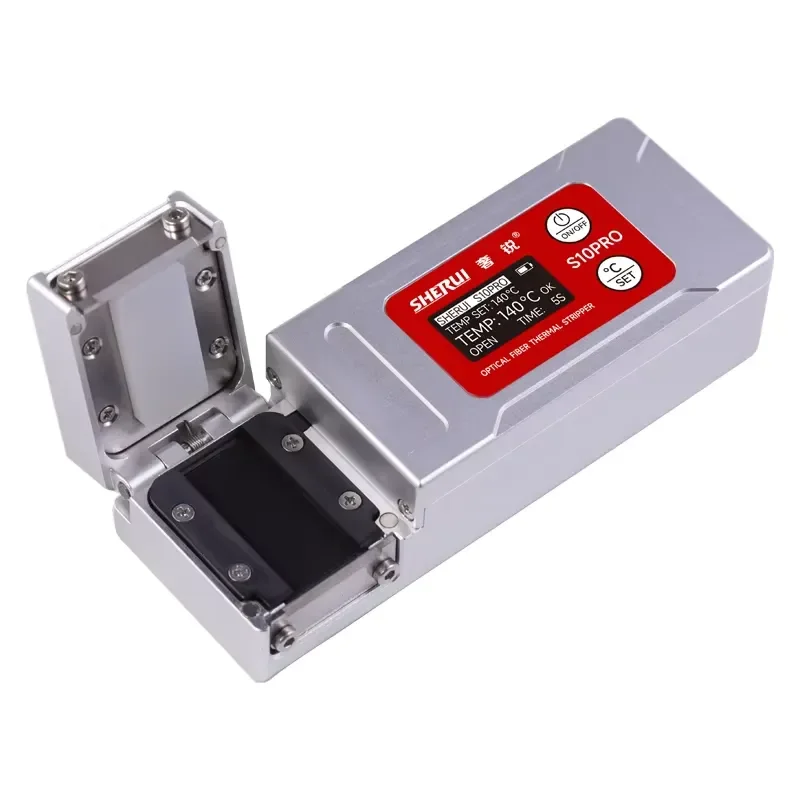 SHERUI Upgraded S10pro Fiber Thermal Stripper Thermal Sheath Ribbon Fiber Stripper Built-in Lithium Battery Bundle Fiber