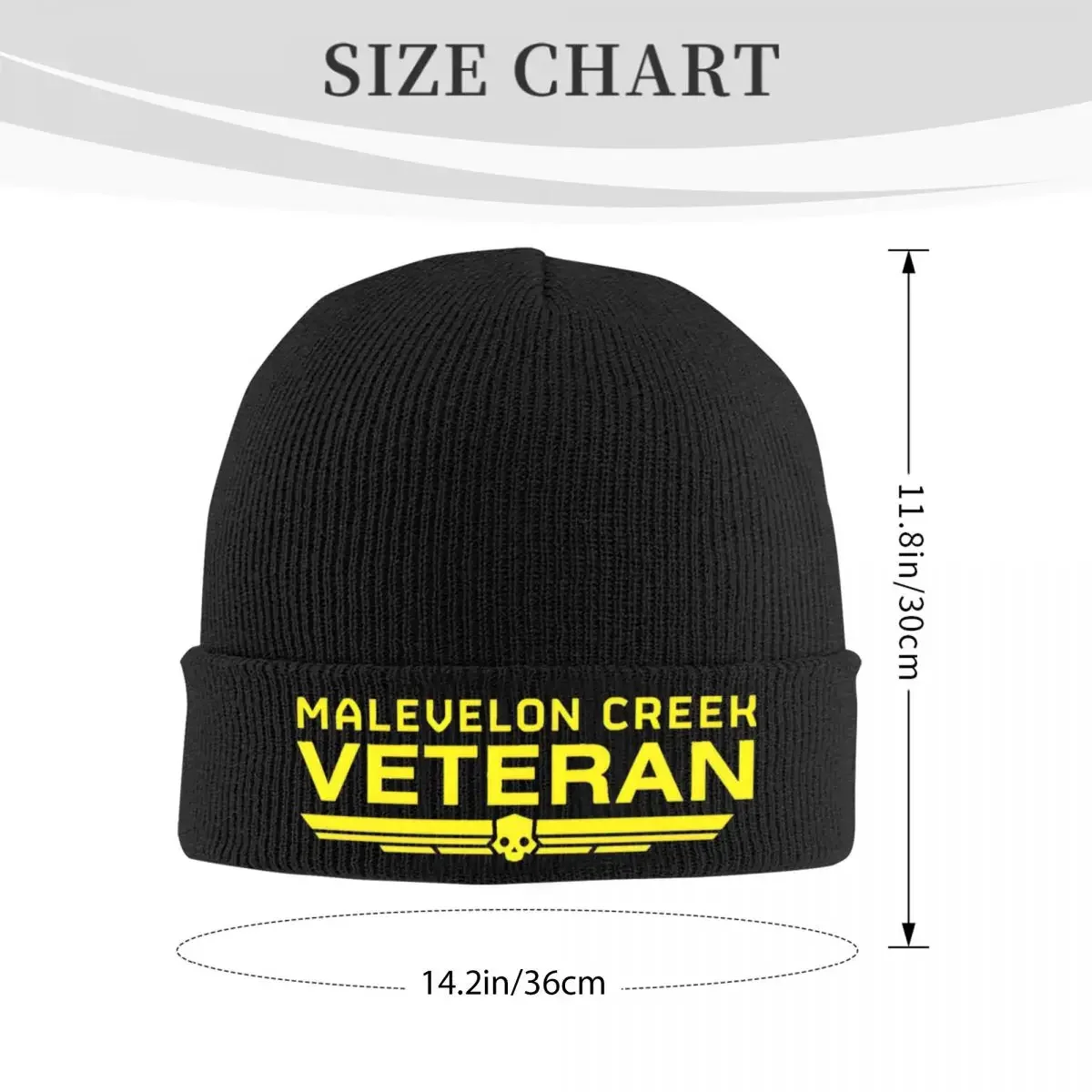 Malevelon Creek Veteran Helldivers Knit Hat Beanie Winter Hat Warm Hip Hop Democracy Liberty Sci Fi Video Game Cap for Men Women