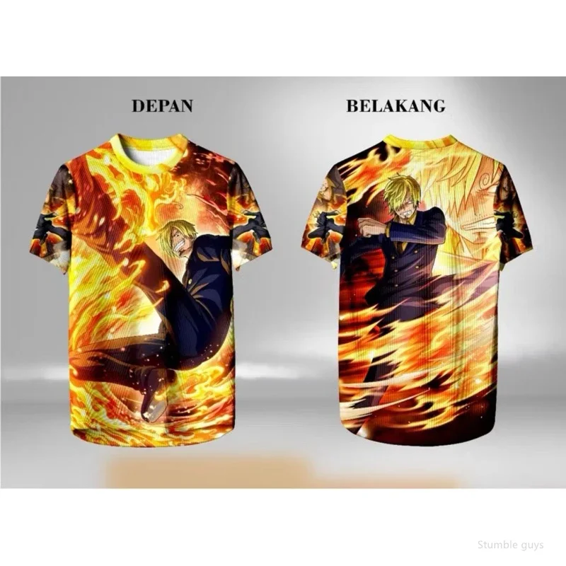 Herren One Piece Anime T-Shirt Mihawk Moderner Aufdruck Jungenkleidung Mädchen Kurzarm Herren Jersey Lässig Leichtgewichtig