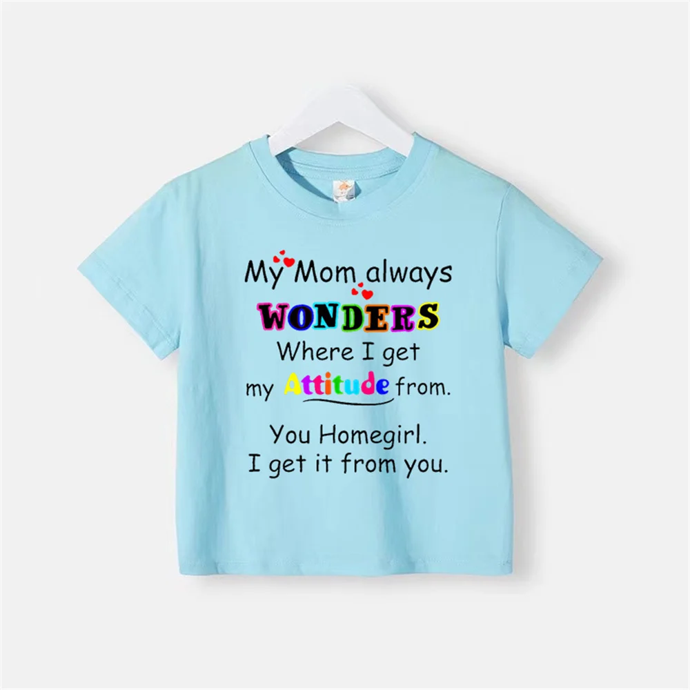 Summer playful Kids Monogram Print Cotton T-shirt for baby girls Comfortable Casual Boys Girls Top Cotton T-shirt top