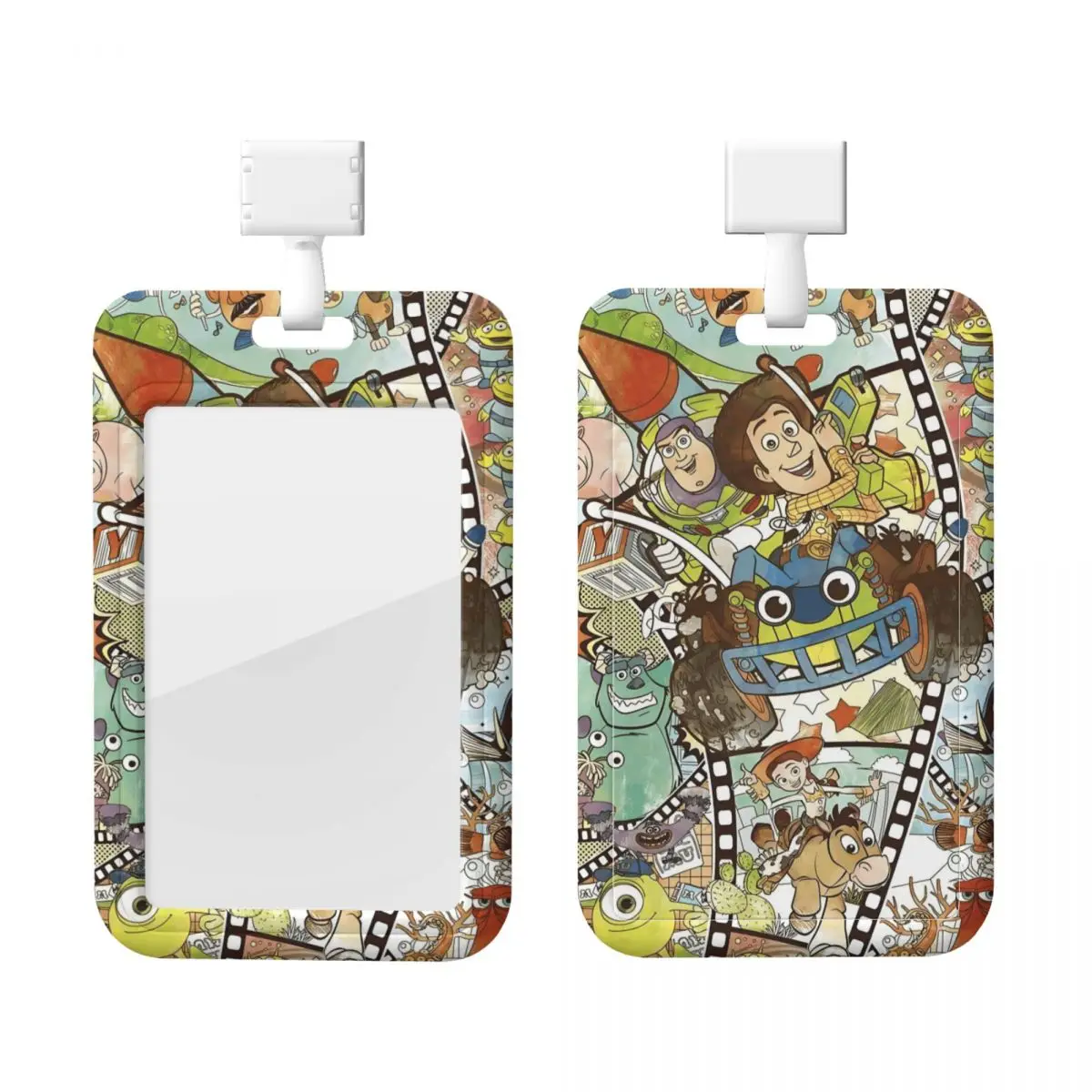 

Пользовательские держатели для бейджей с героями мультфильмов «История игрушек», держатель для карт для больниц, унисекс, шейный ремешок, держатели для кредитных карт, шейный ремешок