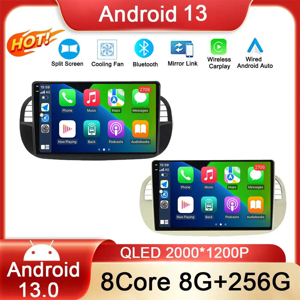 

Android 13 for FIAT 500 2007-2015 HD Screen Car Smart System Car Radio Multimedia Video Player GPS Navigation 5G Wifi Tools