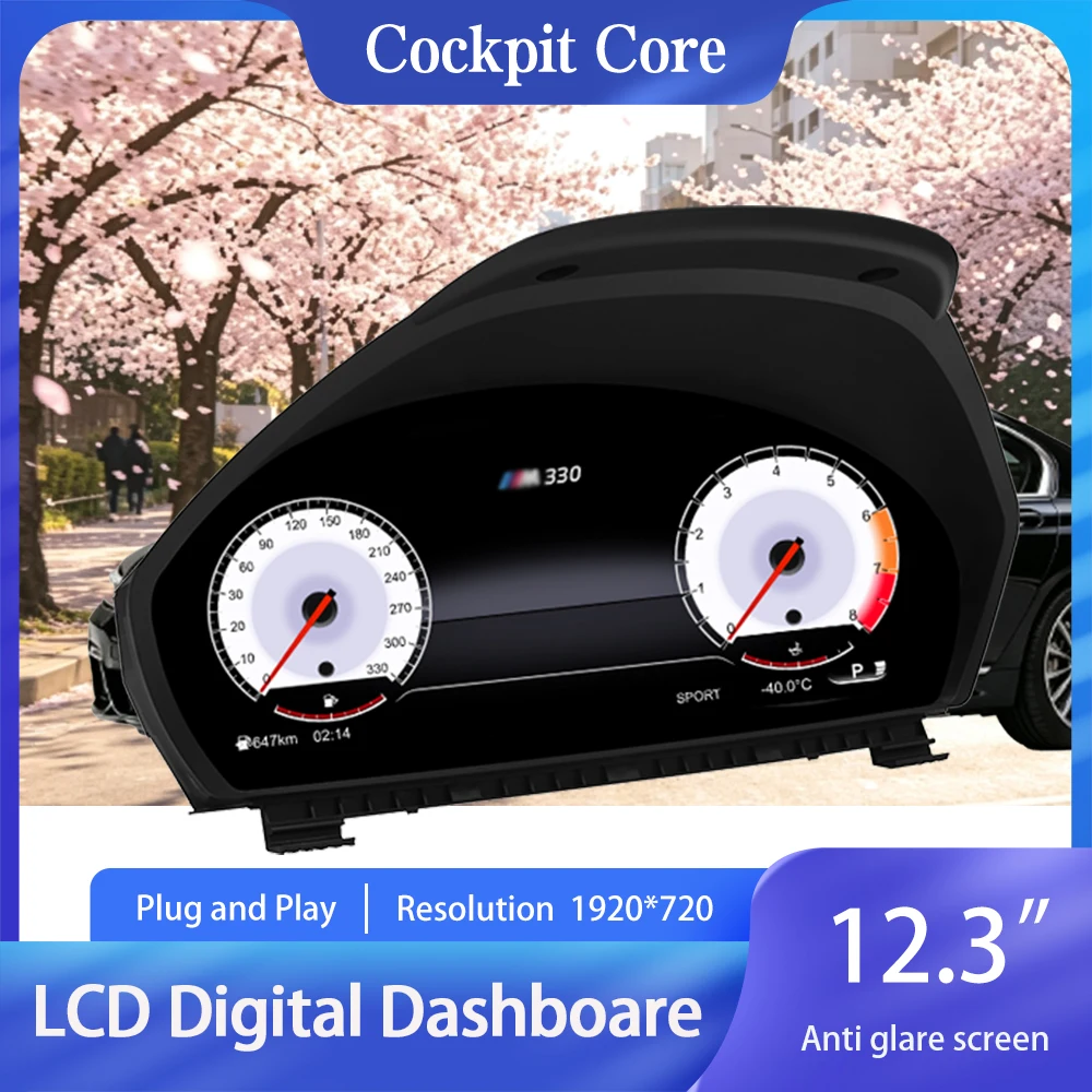 12.3'' 1920*720P LCD Digital Dashboard Panel Cluster For BMW 3 4 Series F30 F31 GT-F34 F32 F33 F36 Virtuele Cockpit Voor
