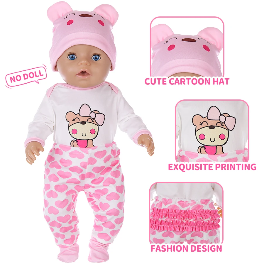 Fashional Suit Doll Clothes Fit For 18inch/43cm Baby New Born Doll Clothes Reborn Doll Accessories