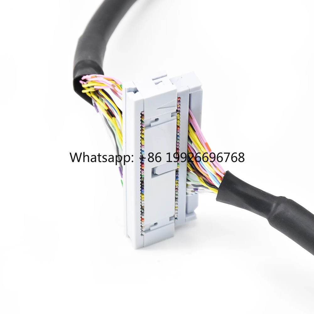IDC DIN IP67 Waterproof Terminal Block 40Pin Male Shielded Double-ended Cable with Brass Gold Plated Contacts 250V Rated