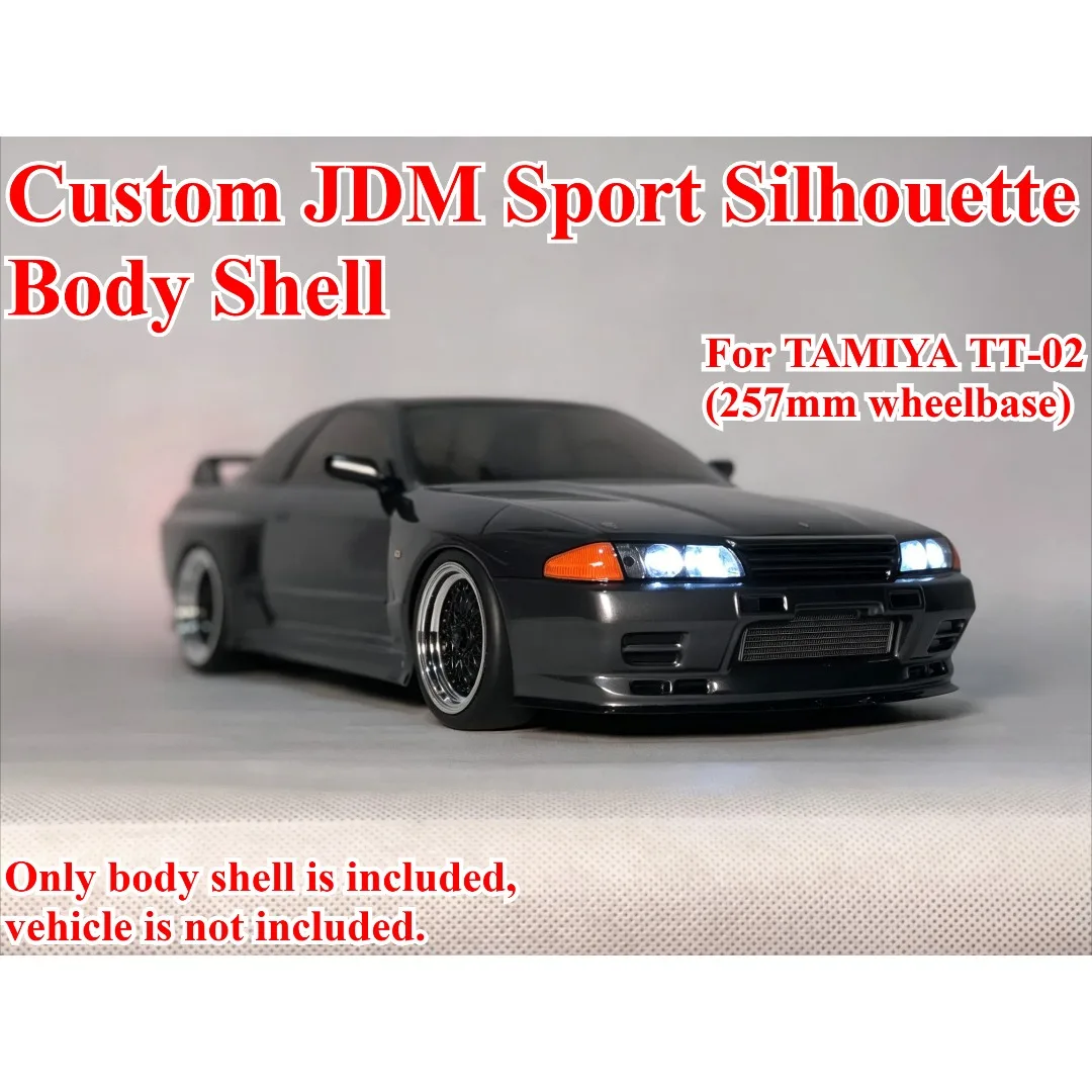 For TAMIYA TT02 1/10 RC Drift Car Custom Classic JDM Sports Car Silhouette Body Shell Exterior Appearance Upgrade Accessories