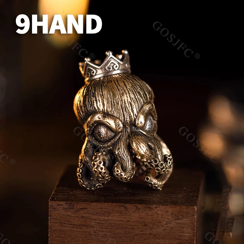 9HAND Cthulhu Pendant EDC Stress Relief Toy Knife Pendant DIY Paracord Braided Trendy Play Hanging Pendant