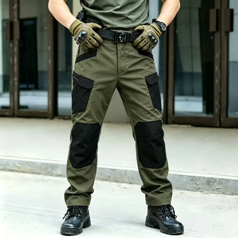 New Tactical Work Pants Men Outdoor Cargo Trousers Multi-Pocket Waterproof Pant Autumn Spring Outdoor Workwear Hiking Trousers
