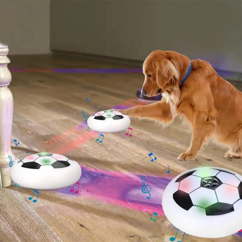 Hover Soccer Ball Kids Toys Active Gliding Disc Hoverball Remote Control Floating Soccer Ball With LED Lights Dog Training Toys