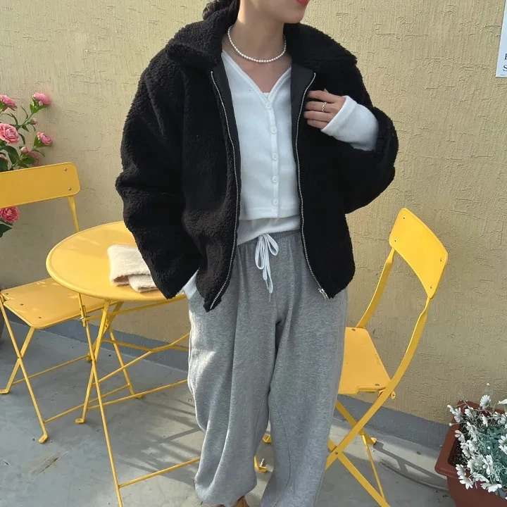 Płaszcz z kołnierzem z futra jagnięcego lub płaszcz z bawełny Jaet Thiened, modny, jesienno-zimowy, damski, do noszenia na co dzień, odzież wierzchnia, styl szkolny i miejski.