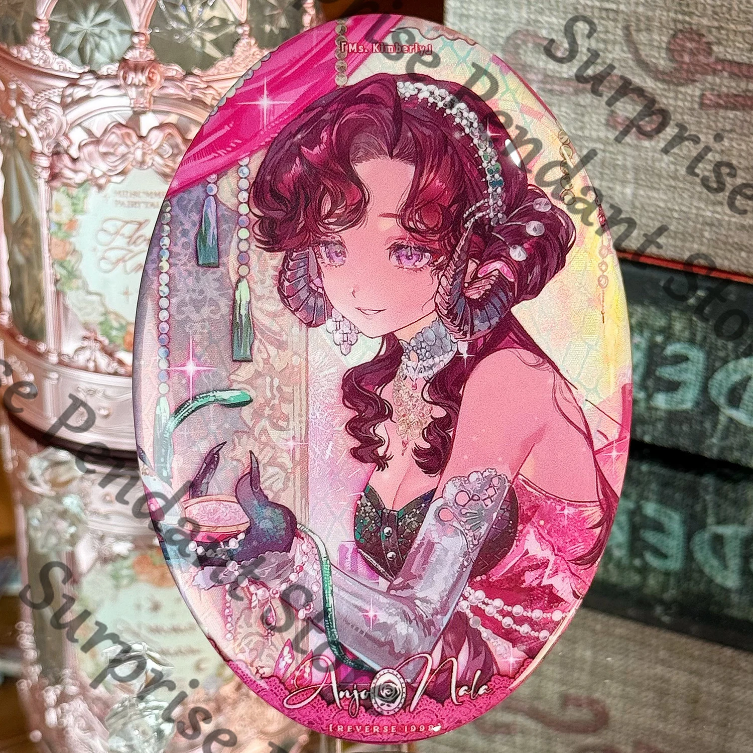 عكس: لعبة ambitus Angel Marianne de Tenebrun شارة لافتة واقفة لعام 1999، زخرفة سطح المكتب ذات مستوى عالٍ