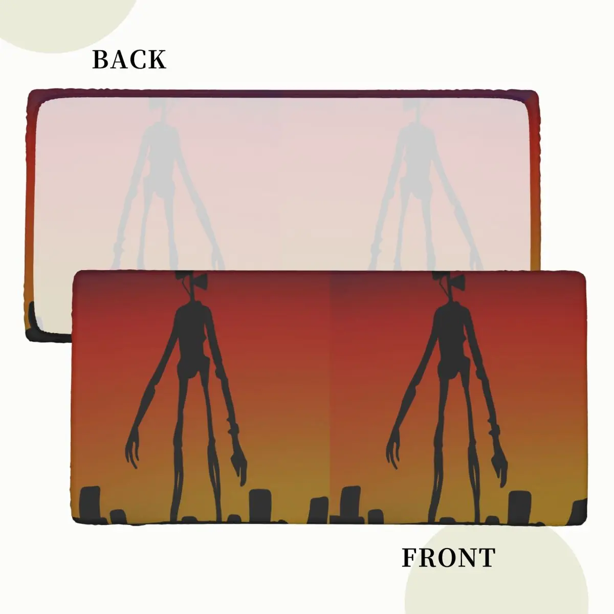 Horror Creepypasta Siren Head Customized Rectangular Tablecloth Oilproof Table Cover for Festival Party Decorations Table Cloth