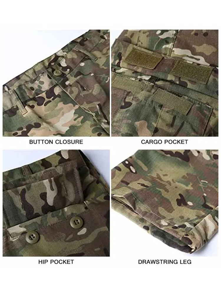 Tactical CP Camouflage Suit Airsoft ACU Combat Jacket Pants Uniform Military Multicam Suit Clothing Cycling Hunting Sport Suit