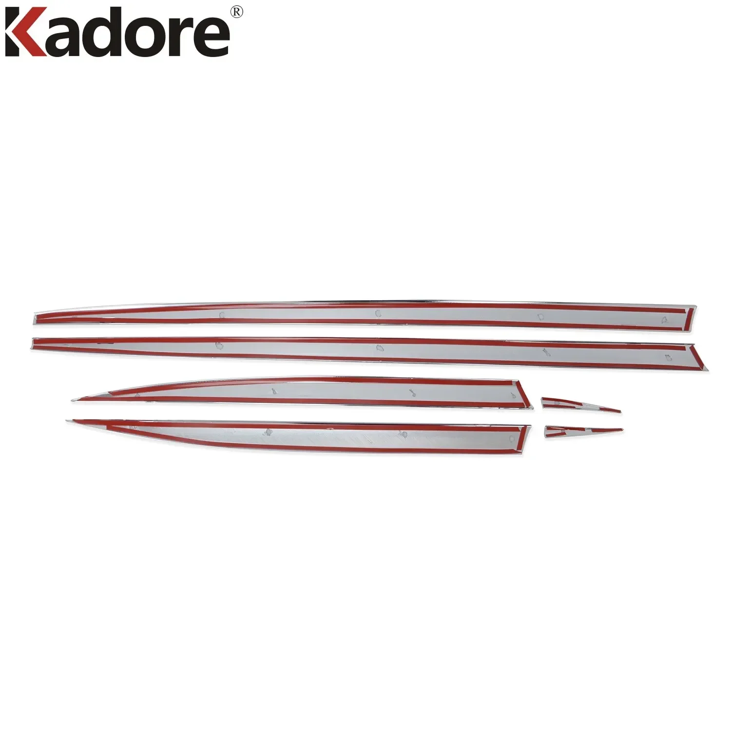 الكروم الجانب الباب خط مقبلات الجسم صب غطاء الكسوة الحافة السيارات ملصق اكسسوارات ل جاكوار F-PACE 2016 2017 2018-2025 #6