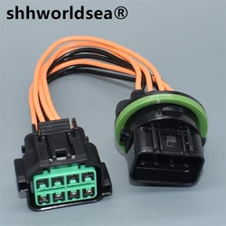 shhworldsea 8 Pin headlight plug auto waterproof connector socket HP066-08021 for KIA K2 K3 K5 HYUNDAI Sonata MISTRA
