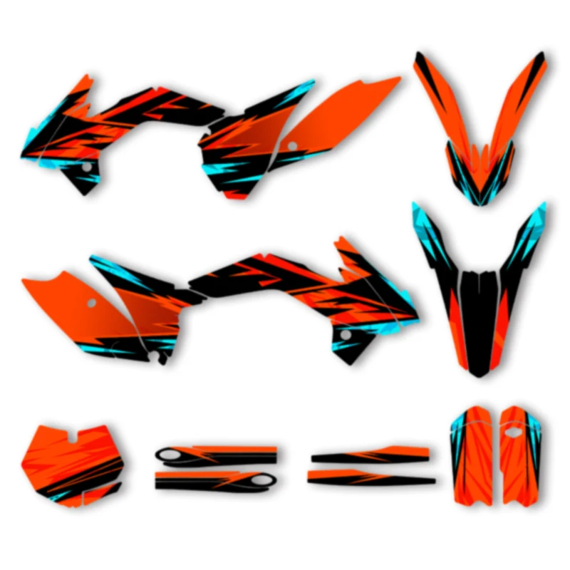 

Powerzone Motorcycle Decals Stickers Kit for KTM SX 85 SX85 2013-2014 2015-2017 Number Name Custom