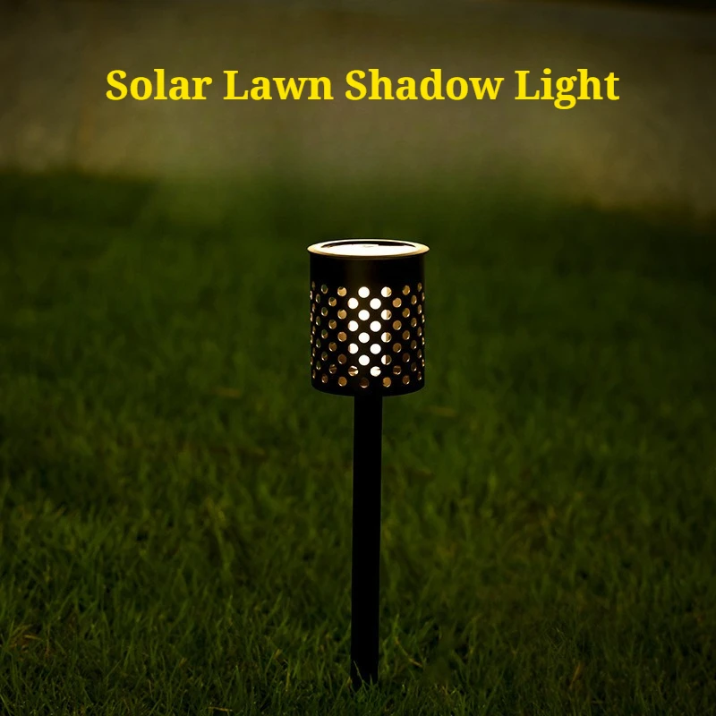 Solar Lawn Light and Shadow Lamp, Courtyard Garden Lawn Light, Atmosphere Enclosure Lamp Landscape Layout Villa Decoration Light