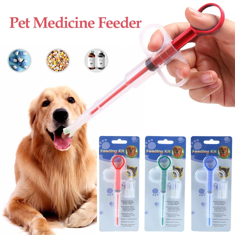 Medicine Syringe Dog Pet Medicine Dispenser Cat Feeding Medicine Needle Container Supplies Pet Syringe Tablet Pill Gun Piller