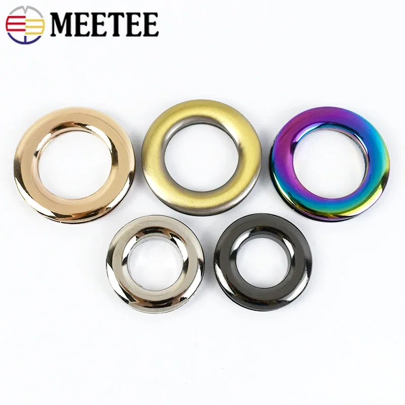 4/10Pcs Meetee 10-25mm Metal O Rings Eyelet Buckles Screw Belt Buckle Bag Strap Hardware for Leather Crafts Accessories