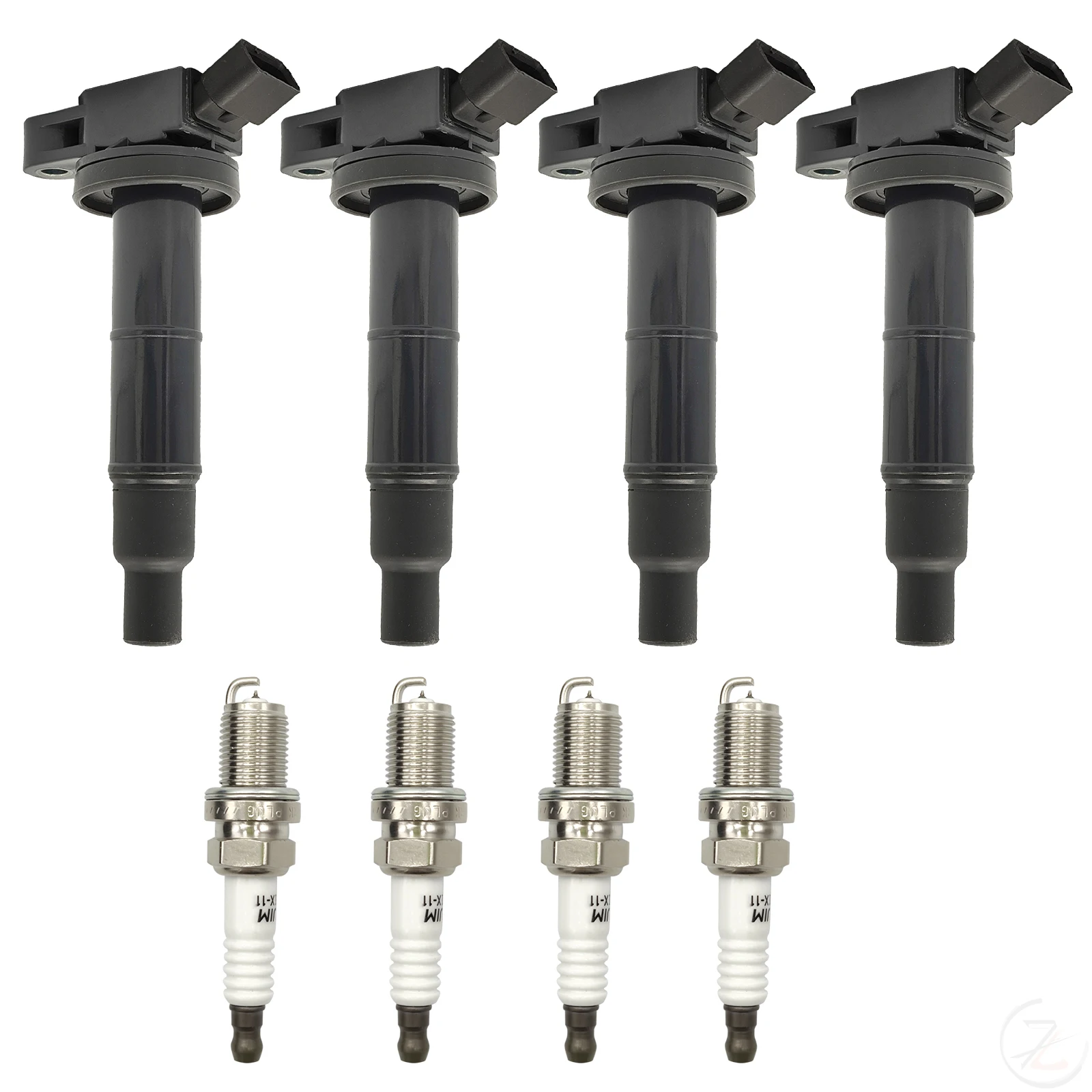 90919-02244 4Pcs IGNITION COIL+Spark Plug ASSY 90919 02243 For TOYOTA AVENSIS CAMRY RAV4 SOLARA COROLLA LEXUS ES240/35