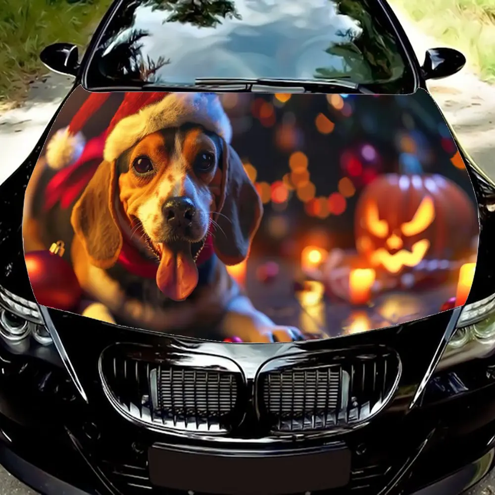 Bat-Winged Beagle Halloween Car Decal Transform your car into a bat cave with this creepy Bat-Winged Beagle Halloween car decal