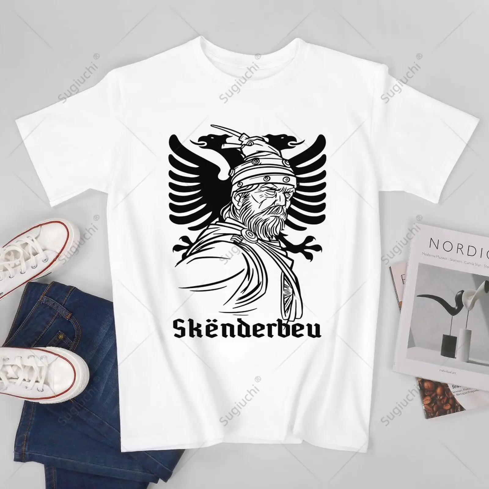 T-shirt unisexe pour hommes et femmes, 100% coton, Skanderbeg Kosovo Albanie Illyrians Shqip Albanians