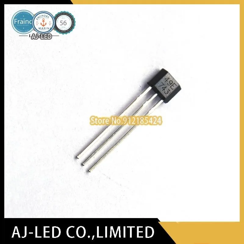 10pcs/lot OH49E Linear Hall element used in sewing machine, mahjong machine, electric car gear new