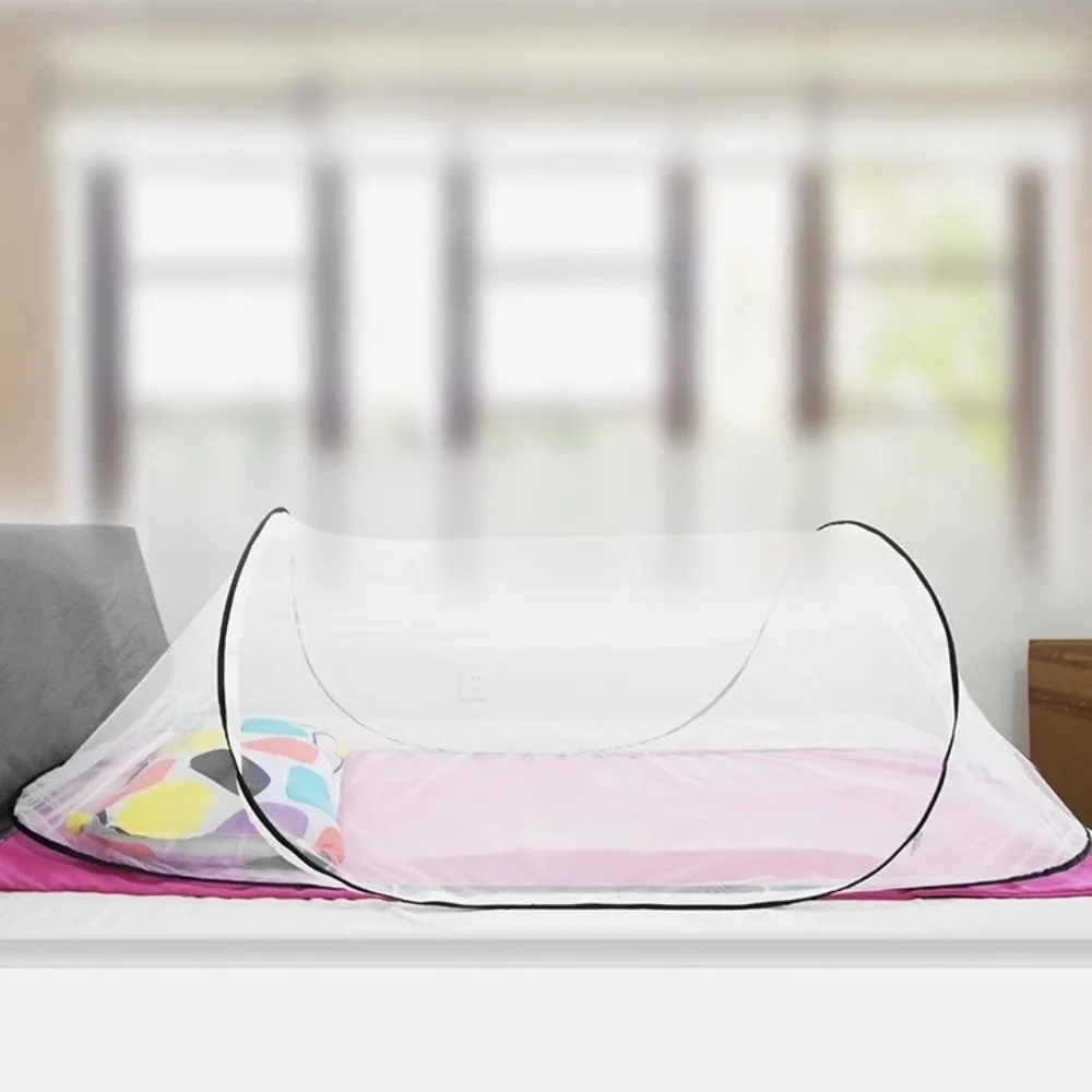 Full Cover Travel Folding Mosquito Net Insect Protection Anti Mosquito Single Bed Sleeping Mosquito Net Zipper Convenient