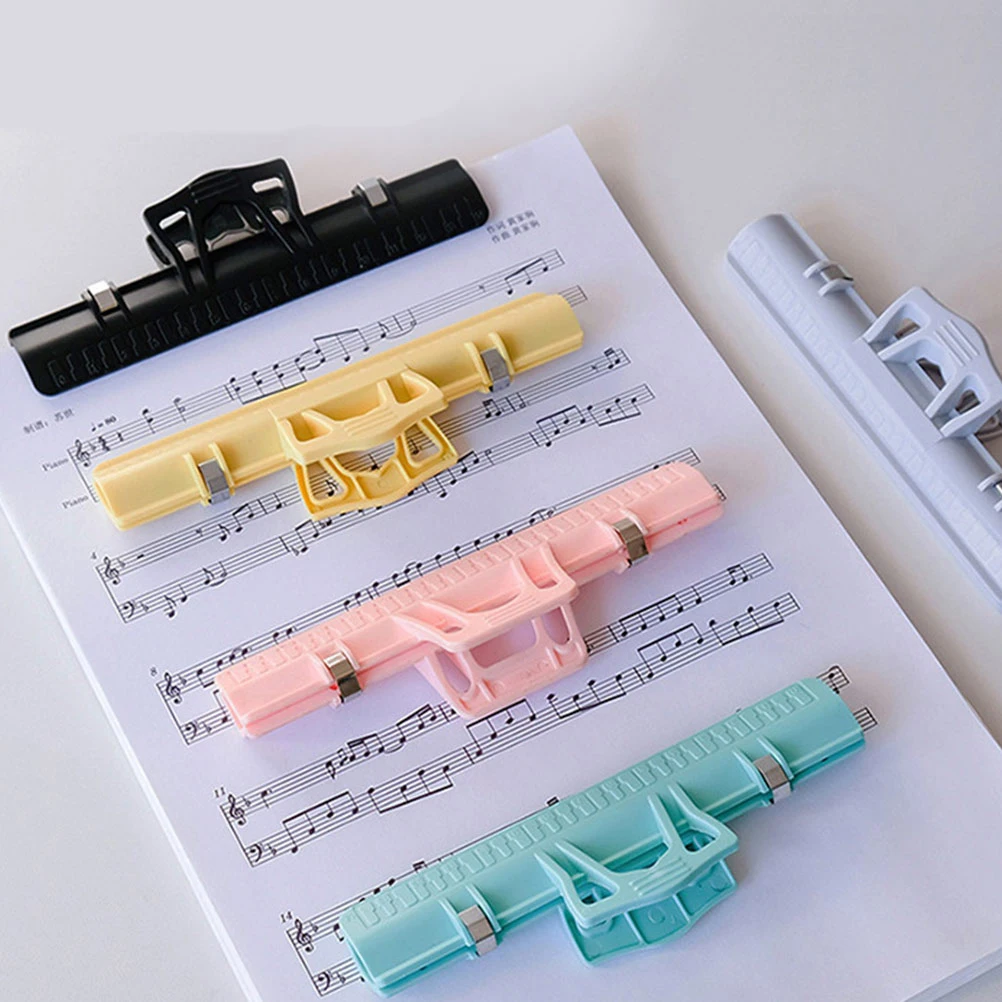 

5 Pcs Sheet Clip Book Clamp Multifunction Score Holder Abs Document Music Note File Storage Solution