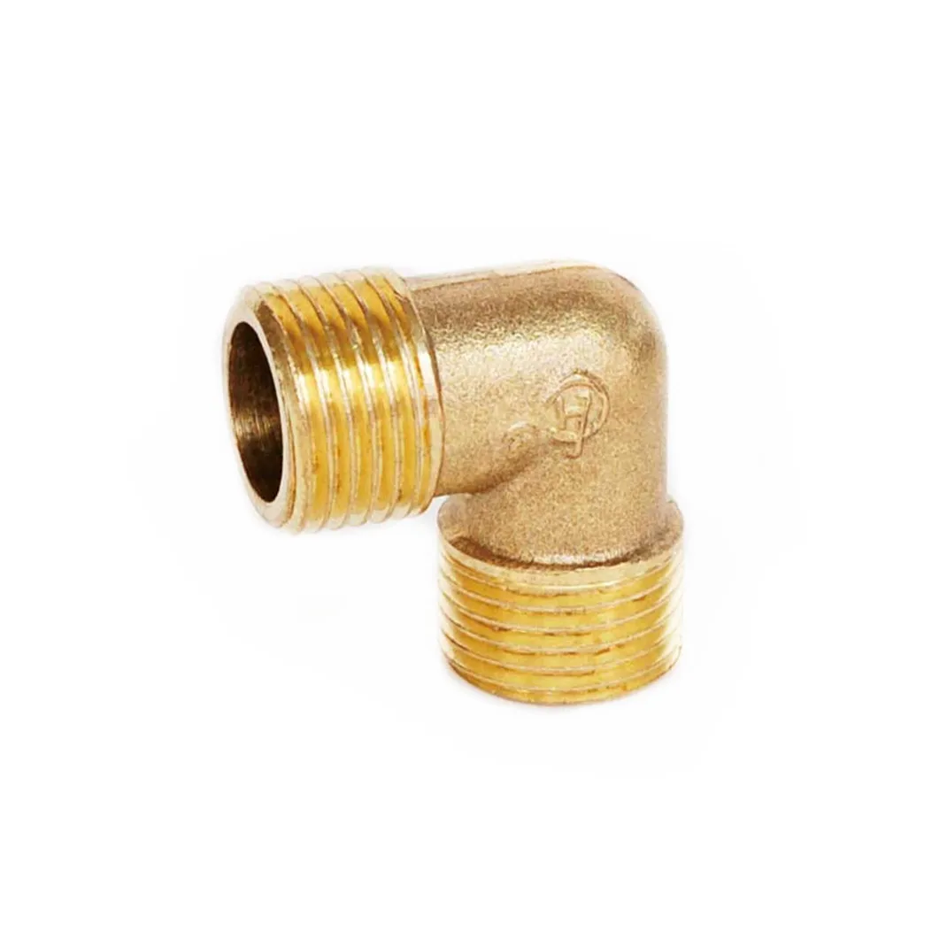 

1 PCS 1/8 1/4 3/8 1/2 Male-Male Brass Tube Fitting Adapter 90 Degree Pipe Elbow Fitting Coupler