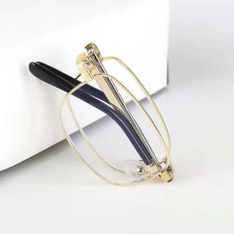 Portable Metal Foldable Reading Glasses Ultralight Men Business Presbyopia Glasses Eyewear with Random Case +0.5to+4.0 Oculos