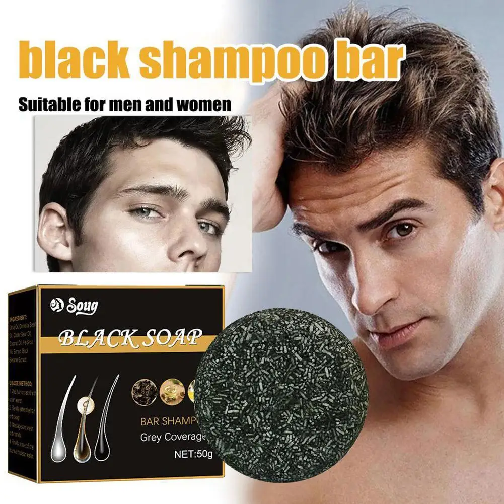 1/3/5pcs Hair Shampoo Soap Polygonum Multiflorum Shampoo Soaps Cover Gray Hair Shampoo Soap To Dye Canas Black Shampoo Bar Soap