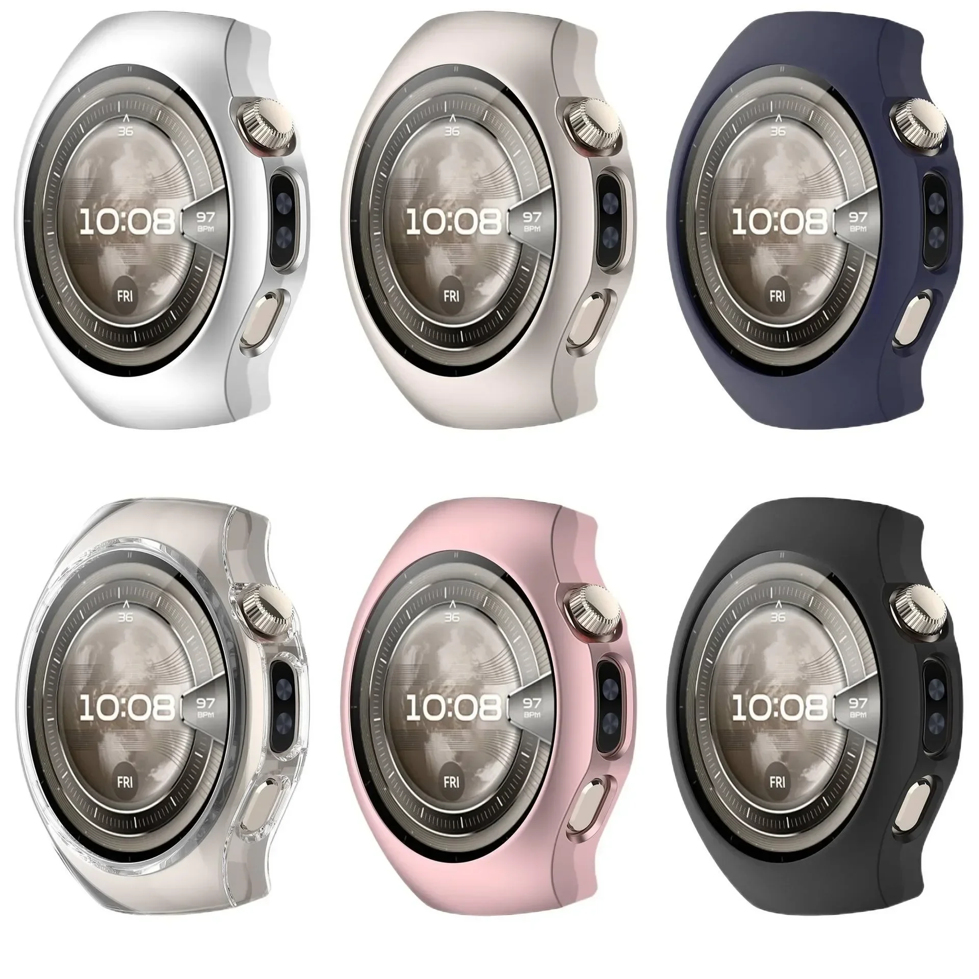 For Huawei Watch5 42mm Watch 5 46mm Protective Case Cover Bumper Hollow Shell Frame Anti-scratch Accessories Protector GFHO