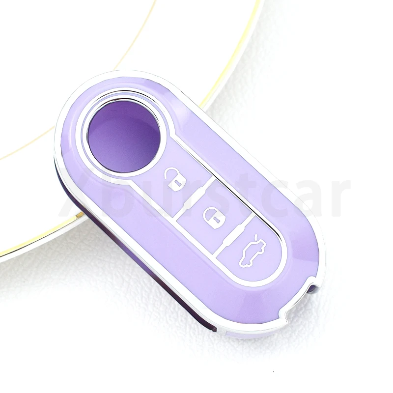 TPU Car Key Case Cover For Fiat 500 Panda Ducato 500L Lancia Grande Punto Dot Evo Palio for Citroen Jumper for Peugeot Boxer