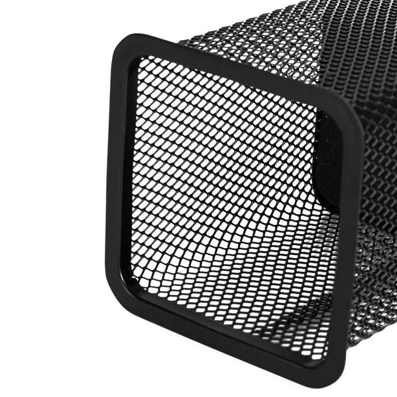 Deli 9174 Metal Mesh Square Pen Stand Pen Holder Desktop Stationery Pencil Container Pen Pot for Office School Supplies