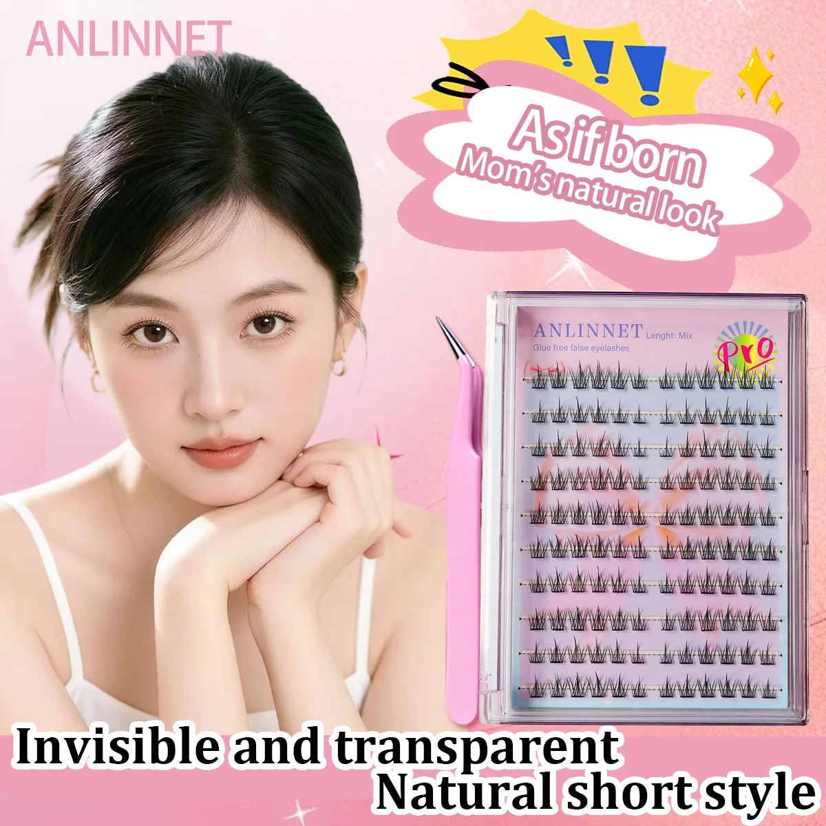 120 Cluster No Need for Glue Individual Lash Clusters Natural Look Manga Lashes Diy Handmade Grafting for Eyelash Extensions