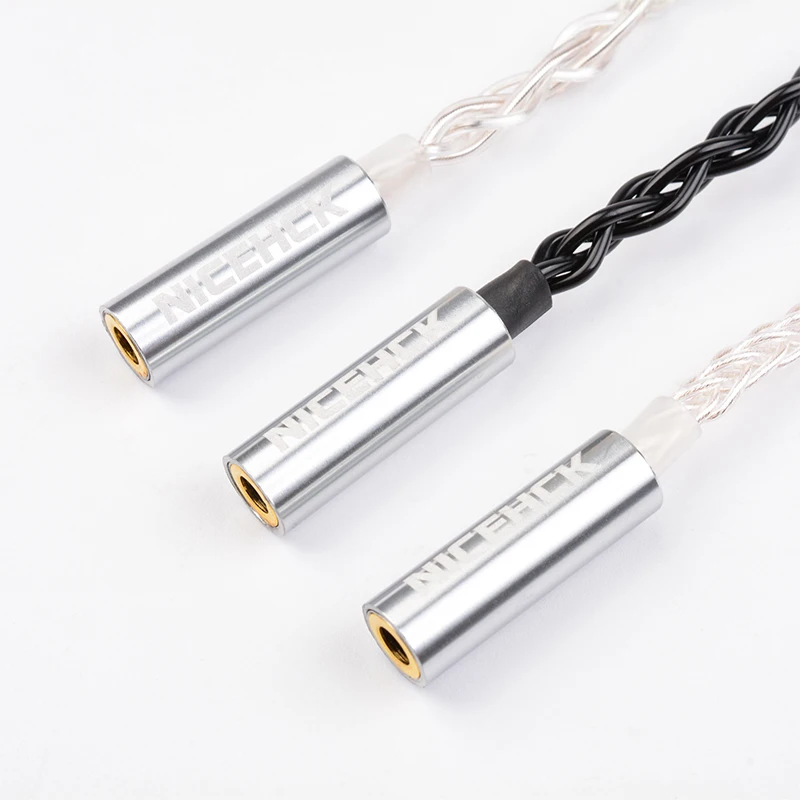 NiceHCK TC3 Metal Alloy HIFI Adapter Earphone Amplifier Digital Decoder Cable Type-C Lightning to 3.5mm/4.4mm Audio Wire