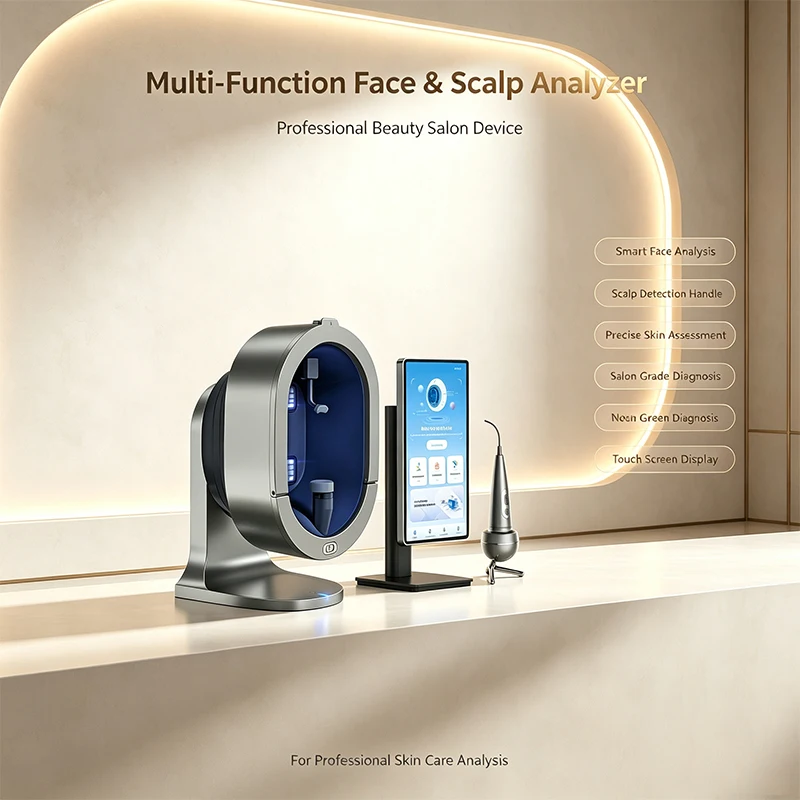 X5 AI Intelligent Skin Analysis Machine With Scalp Analyzer Salon Beauty Machine Dermatoscope Facial Testing Skin Rejuvenation