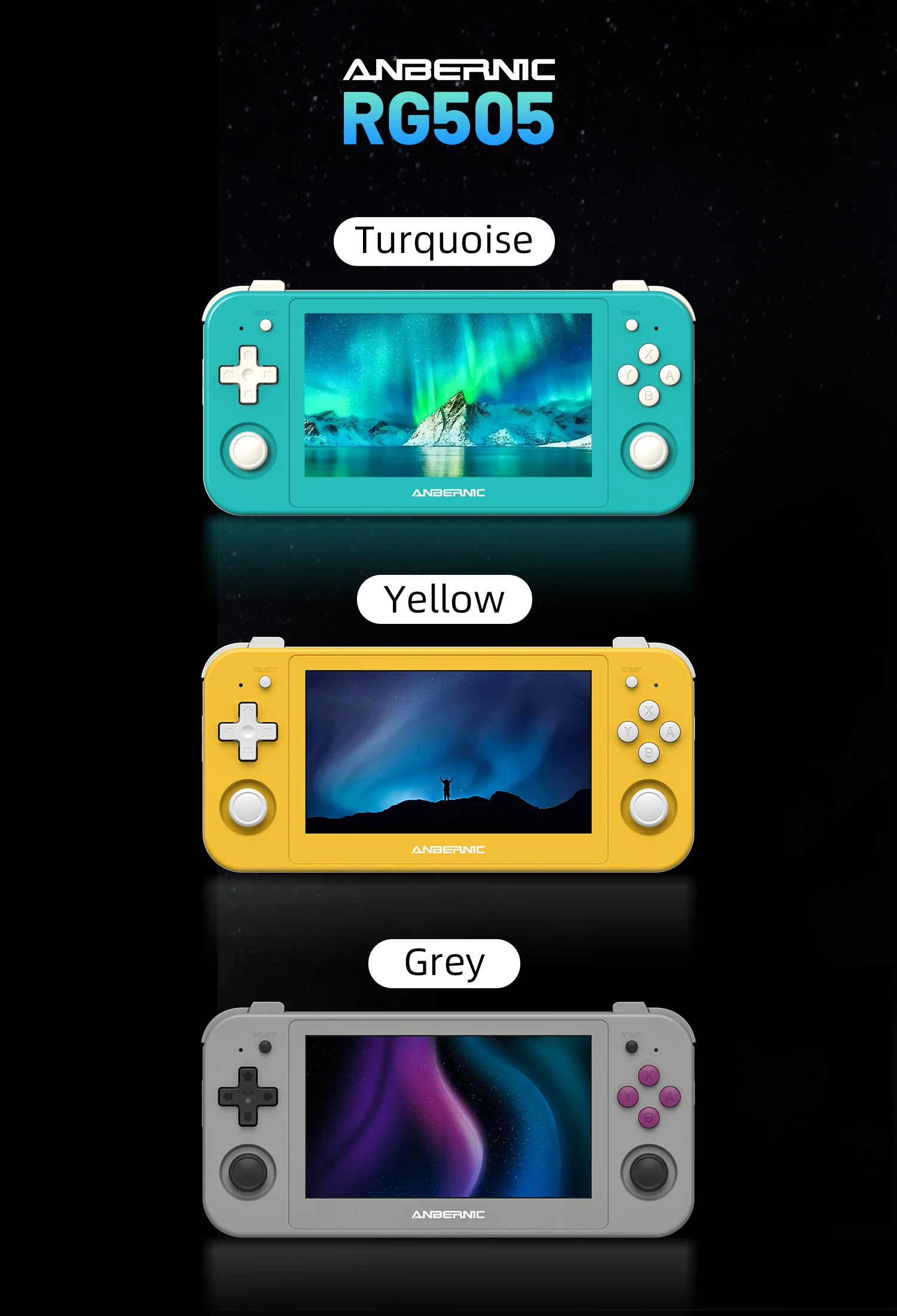 ANBERNIC RG505 Handheld Game Console Android 12 System Unisoc Tiger T618 4.95-INCH OLED With Hall Joyctick OTA Update Gift - Image 2