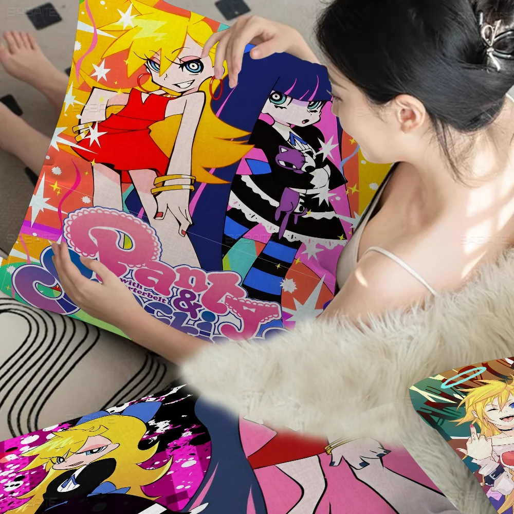 

Panty And Stocking With Garterbelt Anime Stitch Lucky Dragon Pillow Cover Sofa Cushion Cover Home Room Decoration Children Gift