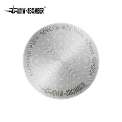 MHW-3BOMBER Titanium Coating Espresso Puck Screen 51/53/58.5mm Reusable Metal Filter 0.8mm Thickness Lower Shower Screen