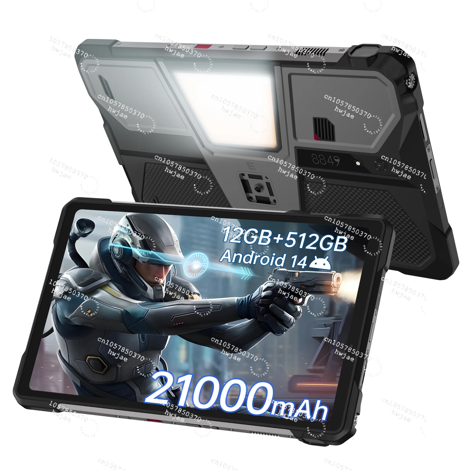 8849 Tank Pad E Tablet 4G IP69K 10.95'' Projector Tablet PC 12+512GB 21000mAh 32MP+50MP  Camping Light Android 14 Tank Pad
