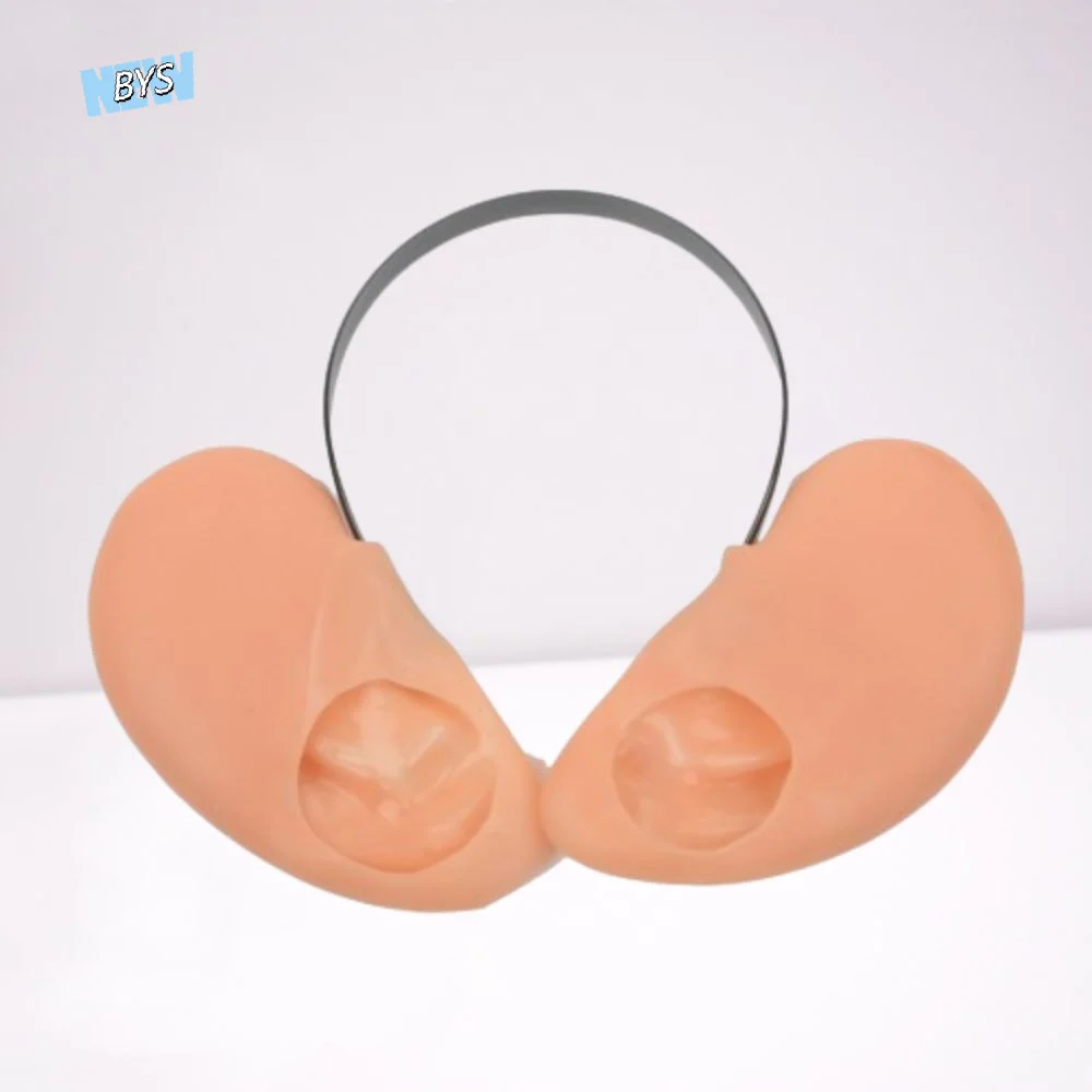 

Gift Fake Ear Simulation Ear Hair Hoop Realistic Soft Halloween Hair Band Funny Piercing Practice Artificial Ear Model Party