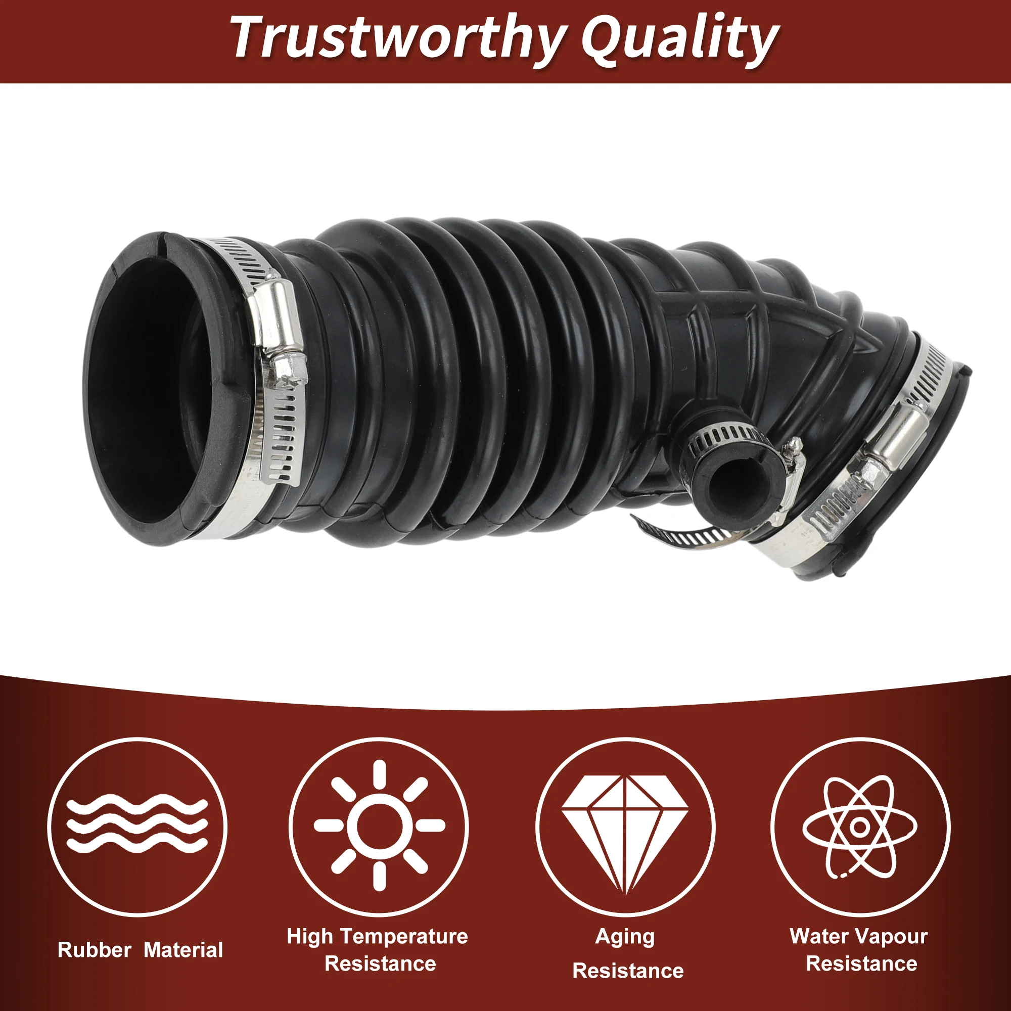 UXCELL Tube de tuyau d'admission d'air avec colliers de serrage pour Infiniti G37 Q40 Q60 QX50 pour Nissan 370Z 2009-2021 tuyau de conduit d'admission No.16576EY00A