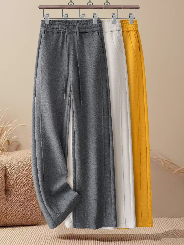 

High Waist Loose Casual Straight Leg Pants Women's Sportswear Spring Autumn New Style Slimming Tapered Wide Leg Pants