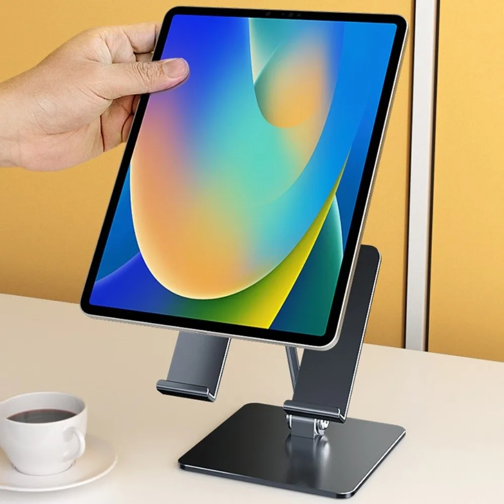 

Portable Adjustable Tablet Stand Foldable Anti Slip Tablet Holder Multi Angle Metal Tablet Phone Bracket Desk Holder